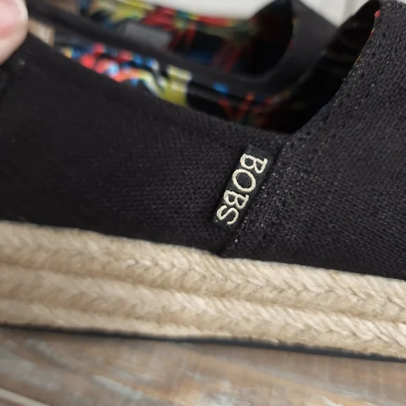 Bobs From Skechers Woman’s Black Espadrille. Size 8 1/2 - Picture 7 of 13